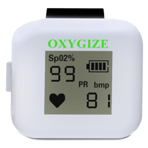 Oxygize Ring Pulse Oximeter with Blutooth and Water Resistent,  White 