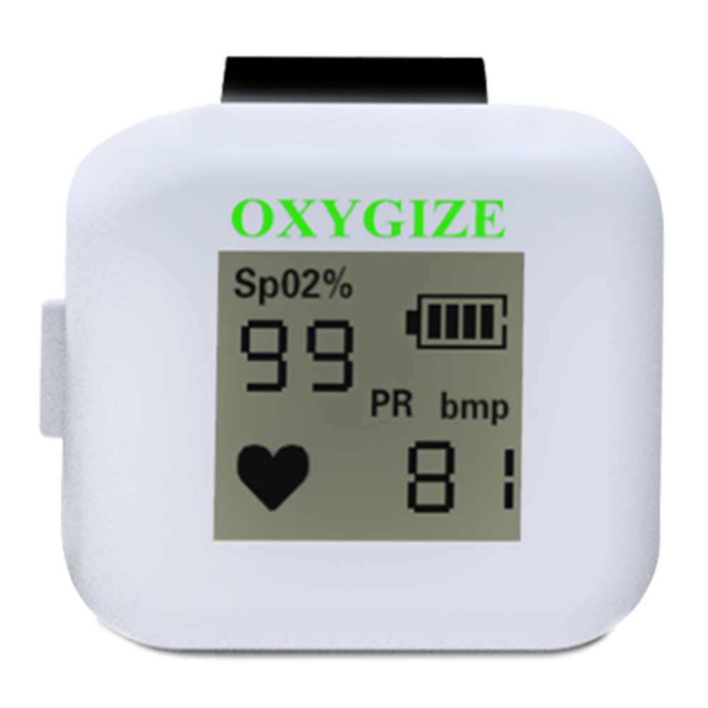 Oxygize Ring Pulse Oximeter with Blutooth and Water Resistent,  White 