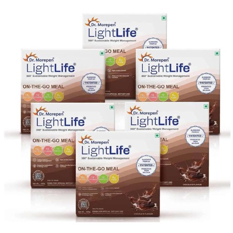 1 - Dr. Morepen LightLife On-The-Go Meal,  5 sachets/pack  Chocolate (Pack of 5) 