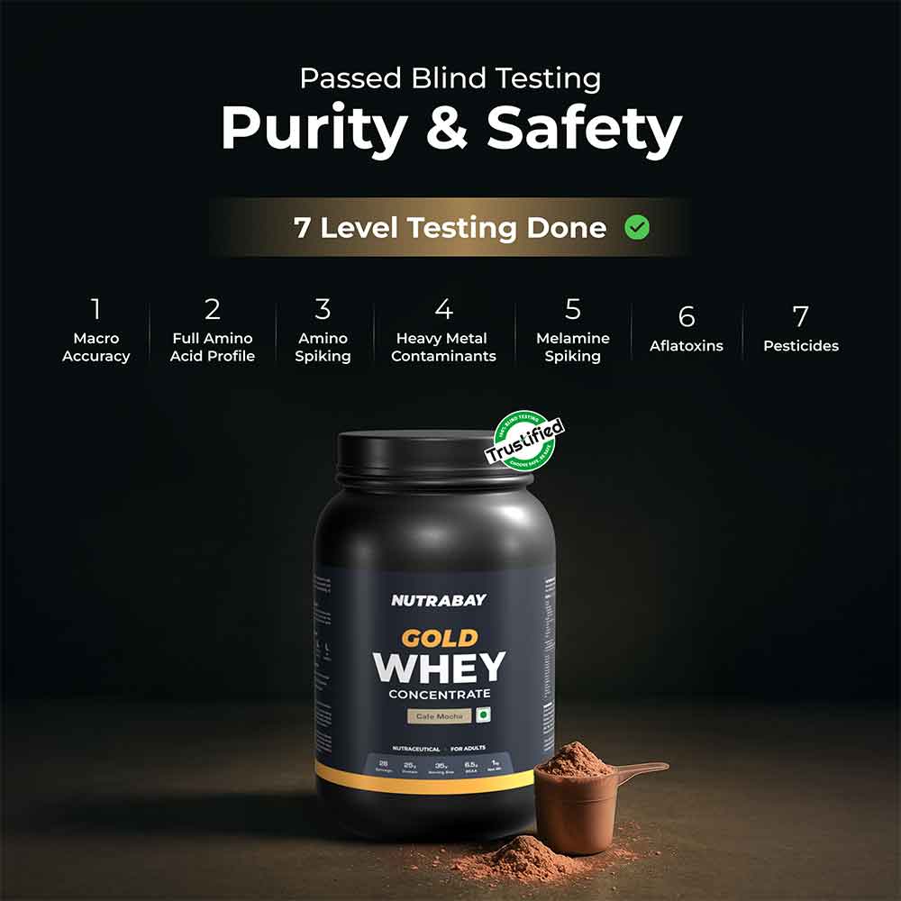 3 - Nutrabay Gold Concentrate Whey Protein,  2.2 lb  Cafe Mocha 