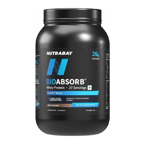 1 - Nutrabay BioAbsorb Whey Protein,  2.2 lb  Milk Chocolate 