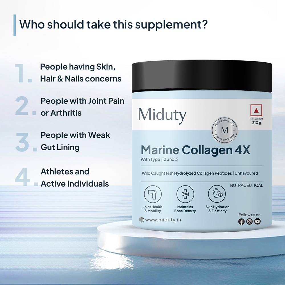 4 - Miduty Marine Collagen 4X,  210 g  Unflavoured 