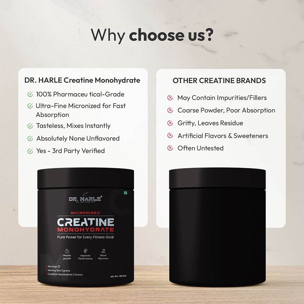 6 - DR. HARLE Micronised Pure Creatine Monohydrate,  Unflavoured  0.22 lb 