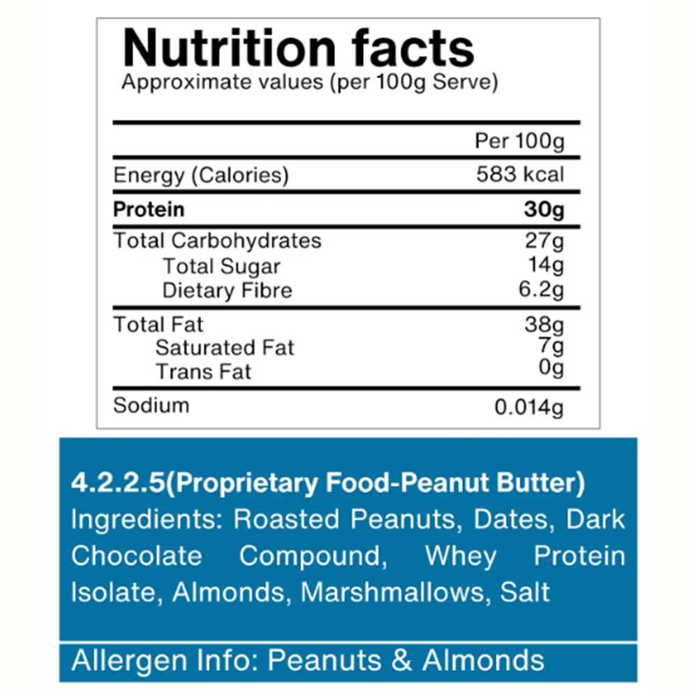 3 - Chase Protein Peanut Butter with Isolate Whey,  400 g  Rocky Road Dark Chocolate 