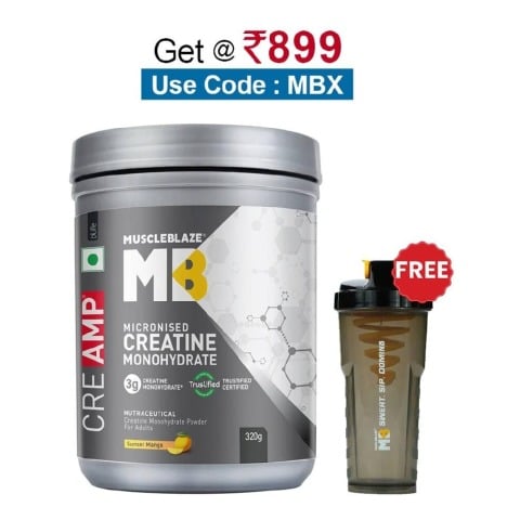 MuscleBlaze Creatine Monohydrate CreAMP, Sunset Mango 0.71 lb