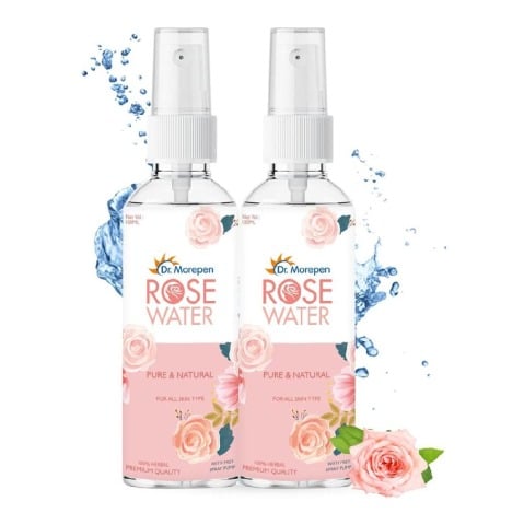 1 - Dr. Morepen Pure & Natural Rose Water Spray,  100 ml  for All Types of Skin (Pack of 2) 