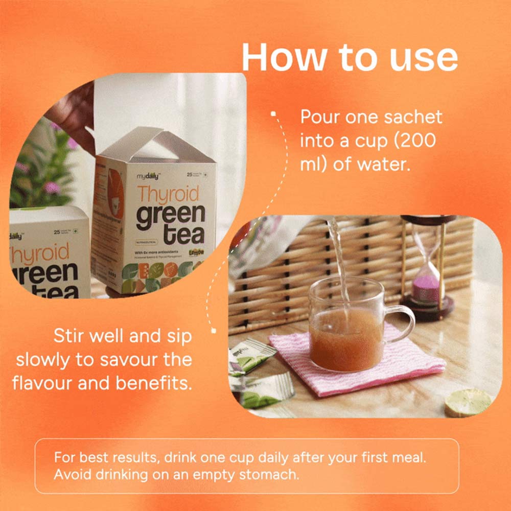 5 - myDaily Thyroid Green Tea,  25 sachets/pack  Lemon 