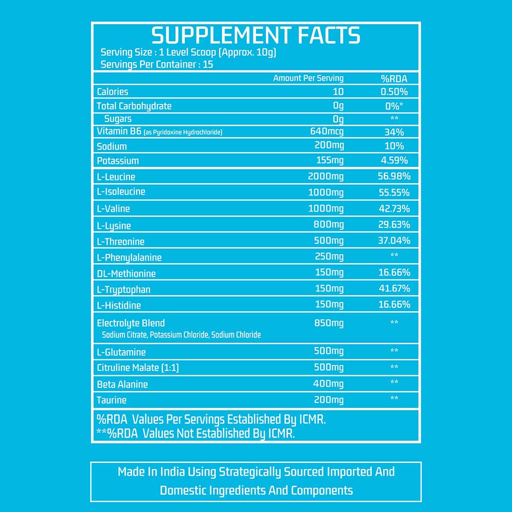 7 - Myfitness EAA-H2O,  Blackberry  0.33 lb  15 Servings 