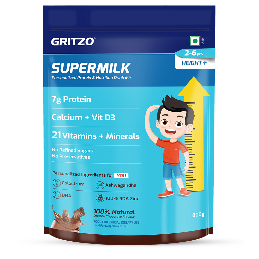 1 - Supermilk Height+ for Boy/Girl 2 to 6 years, 800 g Double Chocolate 2-6 Yrs Boy/Girl Height+