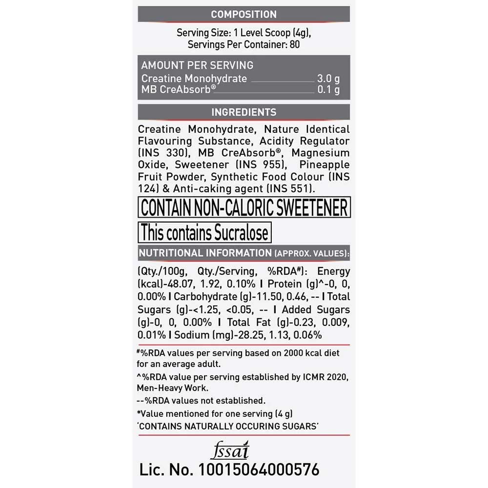 MuscleBlaze Creatine Monohydrate CreAMP Watermelon Kool Aid 0.71 lb	& Shaker 650 ml