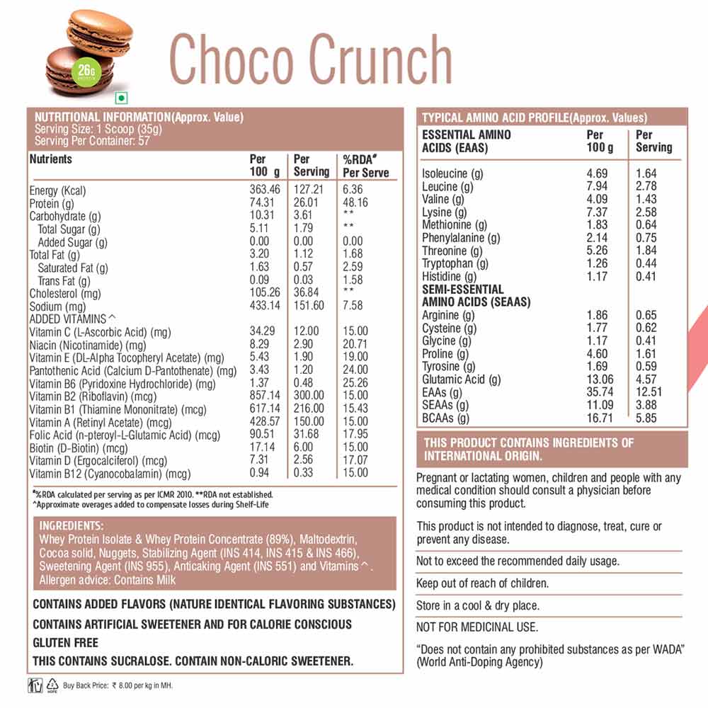 4 - Healthfarm Muscle Whey,  4.4 lb  Choco Crunch 