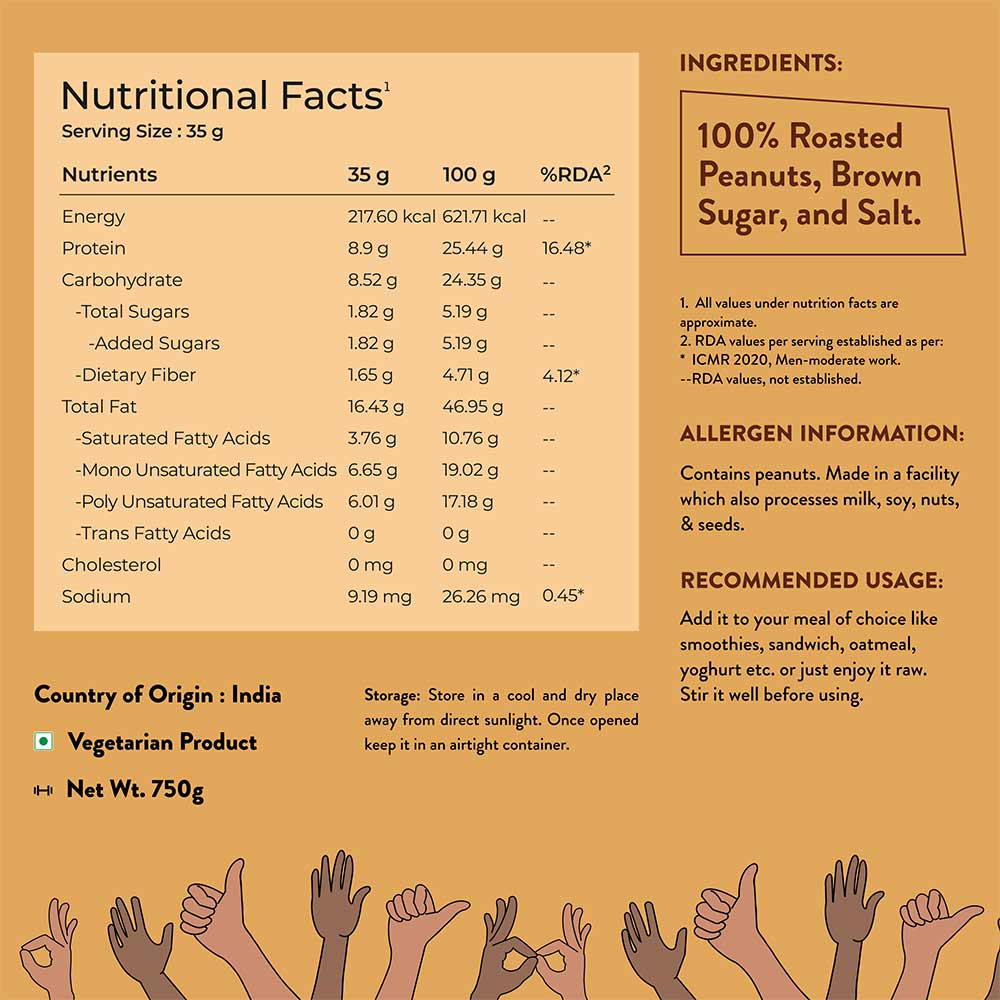 5 - Nutrabay Foods Original Peanut Butter,  750 g  Creamy 