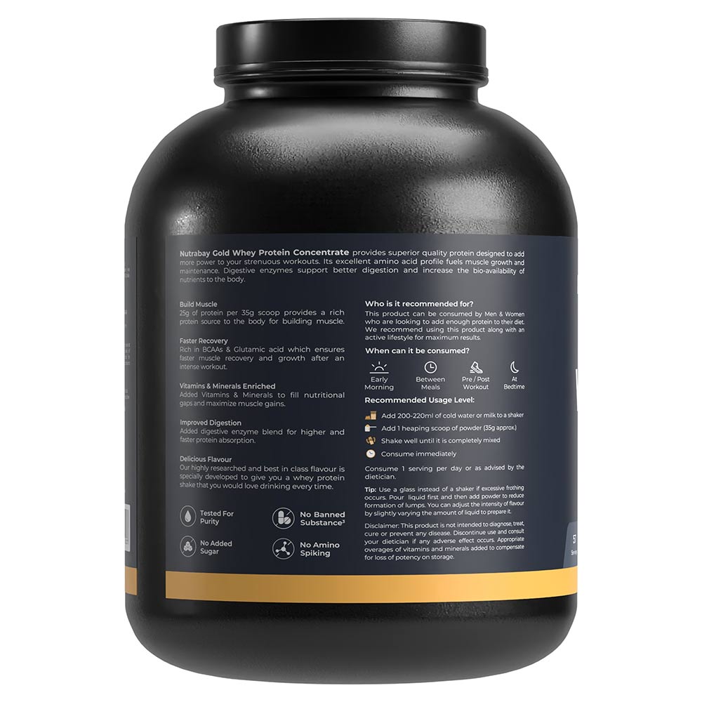 6 - Nutrabay Gold Concentrate Whey Protein,  4.4 lb  Cold Coffee 