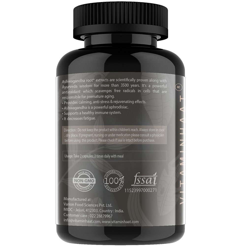 6 - Vitaminhaat Ashwagandha + Piperine 95%,  90 capsules 