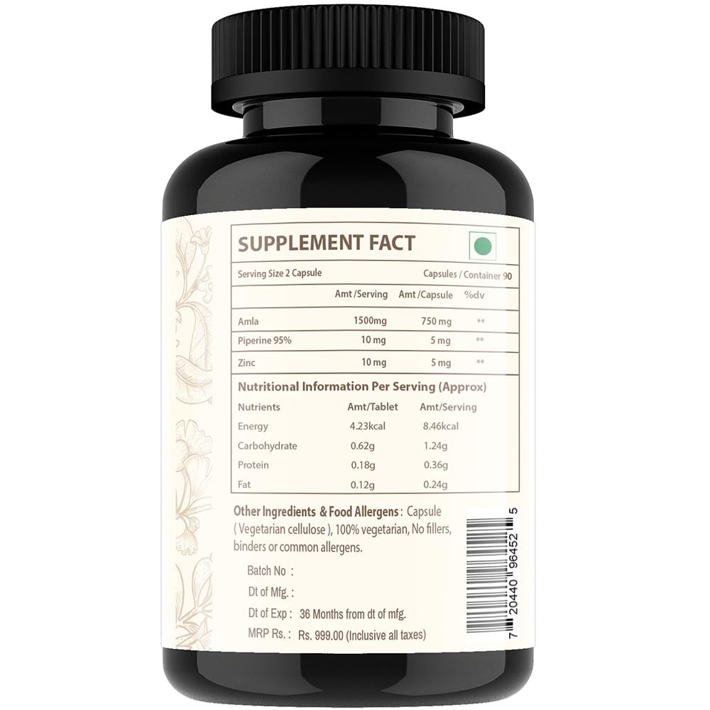 6 - Vitaminhaat Amalaki Amla Natural Vitamin C,  90 capsules 
