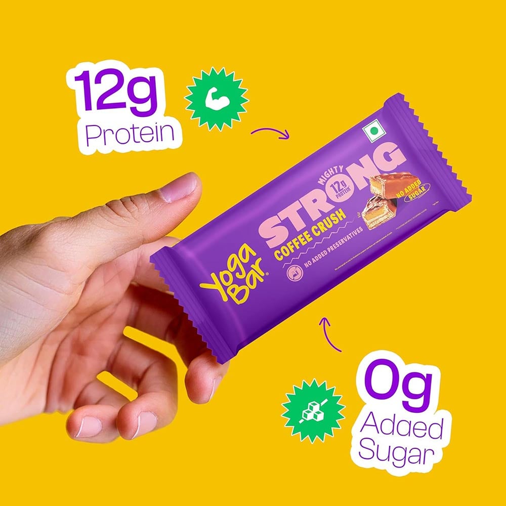 3 - Yogabar Strong 12g Protein Bar,  6 bar(s)  Coffee Crush 