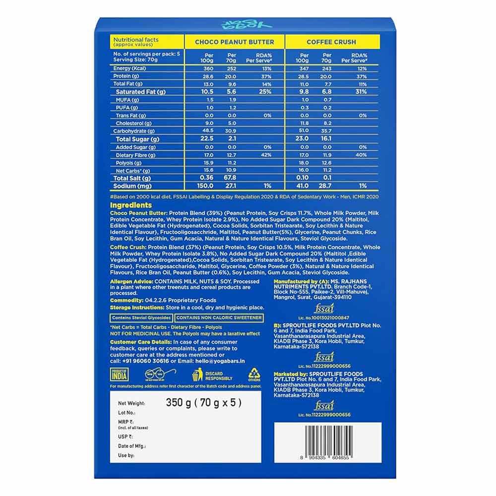 4 - Yogabar Power Up 20g Protein Bar,  10 bar(s)  Assorted 