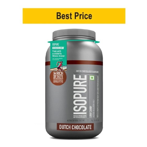 Isopure 100% Whey Protein Isolate,  4.4 lb  Low Carb - Dutch Chocolate 