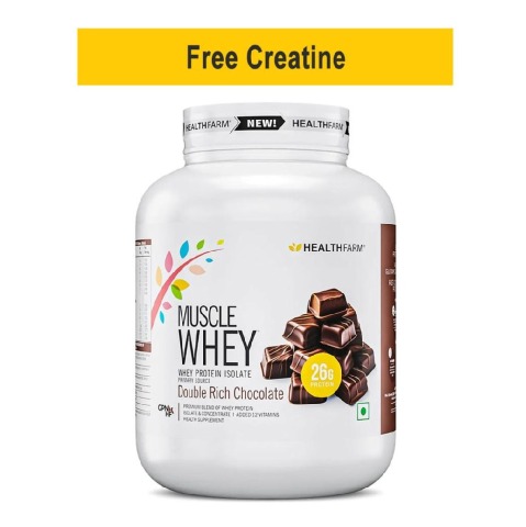 Healthfarm Muscle Whey,  4.4 lb  Double Rich Chocolate 
