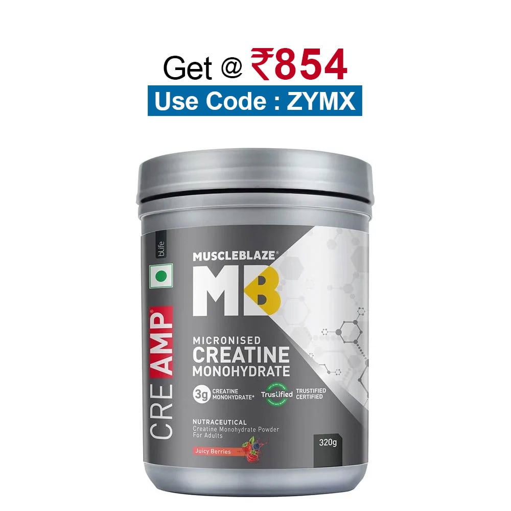 MuscleBlaze Creatine Monohydrate CreAMP,  Juicy Berries  0.71 lb 