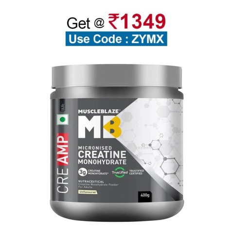MuscleBlaze Creatine Monohydrate CreAMP,  Unflavoured  0.88 lb 