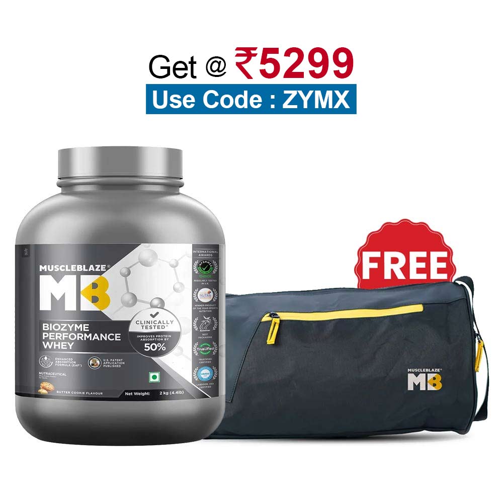 MuscleBlaze Biozyme Performance Whey,  4.4 lb  Butter Cookie 