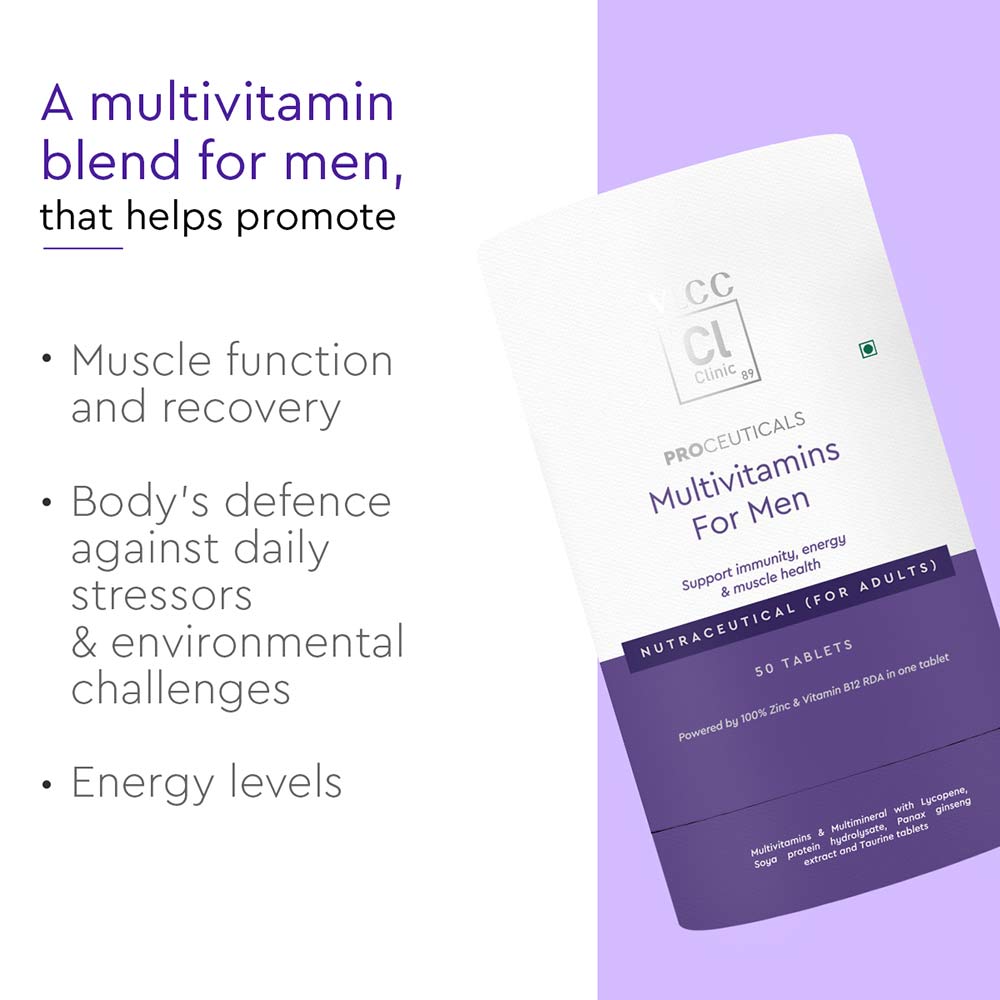 3 - VLCC Clinic Proceuticals Multivitamins for Men,  50 tablet(s)  Unflavoured 