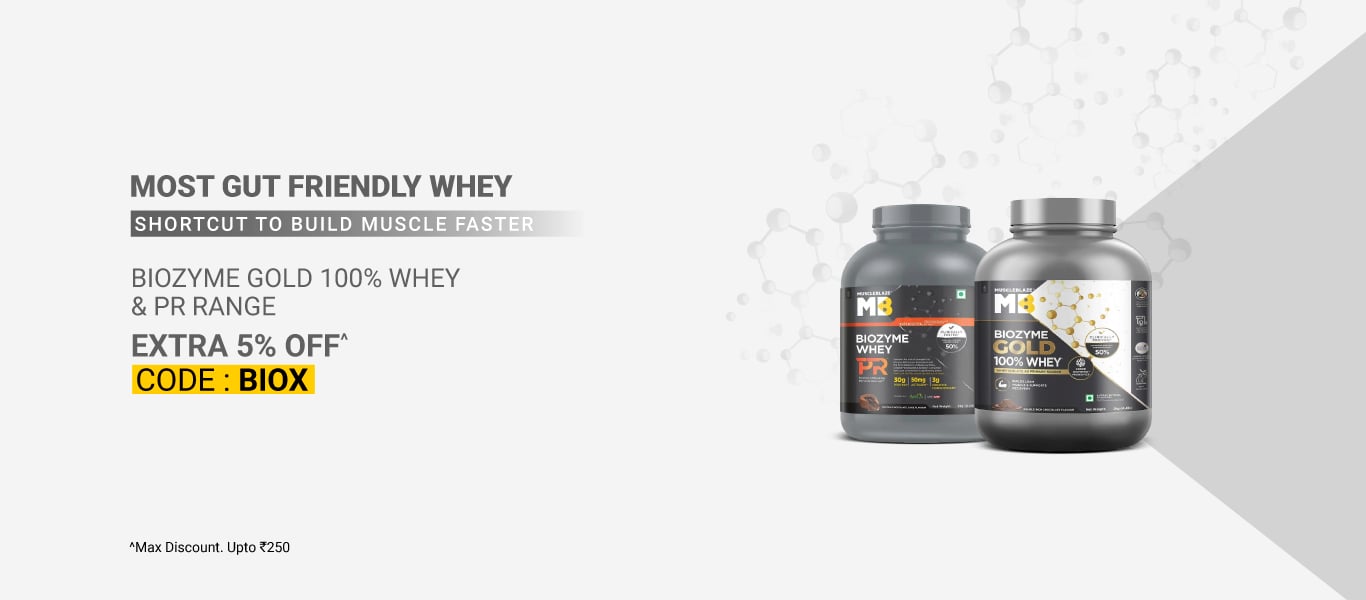 Biozyme Gold Whey & PR Range - Extra 5% Off