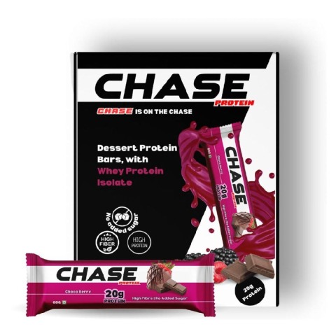1 - Chase Protein Bar (20g Protein),  6 bar(s)  Choco Berry 