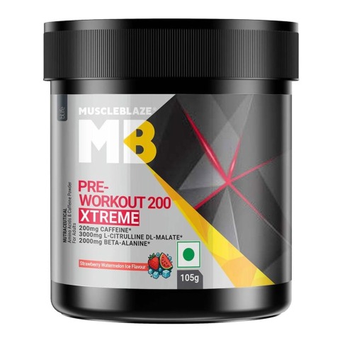 3 - MuscleBlaze PRE Workout 200 Xtreme,  0.23 lb  Strawberry Watermelon Ice 