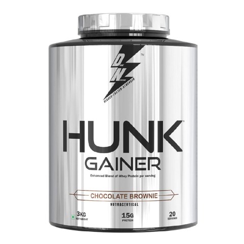1 - Divine Nutrition Hunk Gainer,  6.6 lb  Chocolate Brownie 