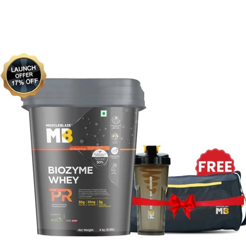 MuscleBlaze Biozyme Whey PR, 8.8 lb Chocolate Fudge