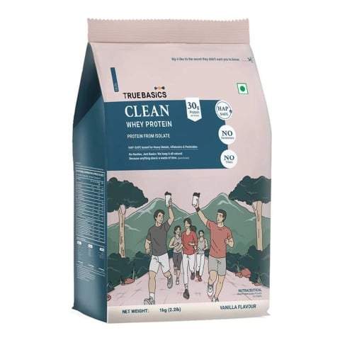 2 - TrueBasics Clean Whey Protein (Isolate),  2.2 lb  Vanilla 