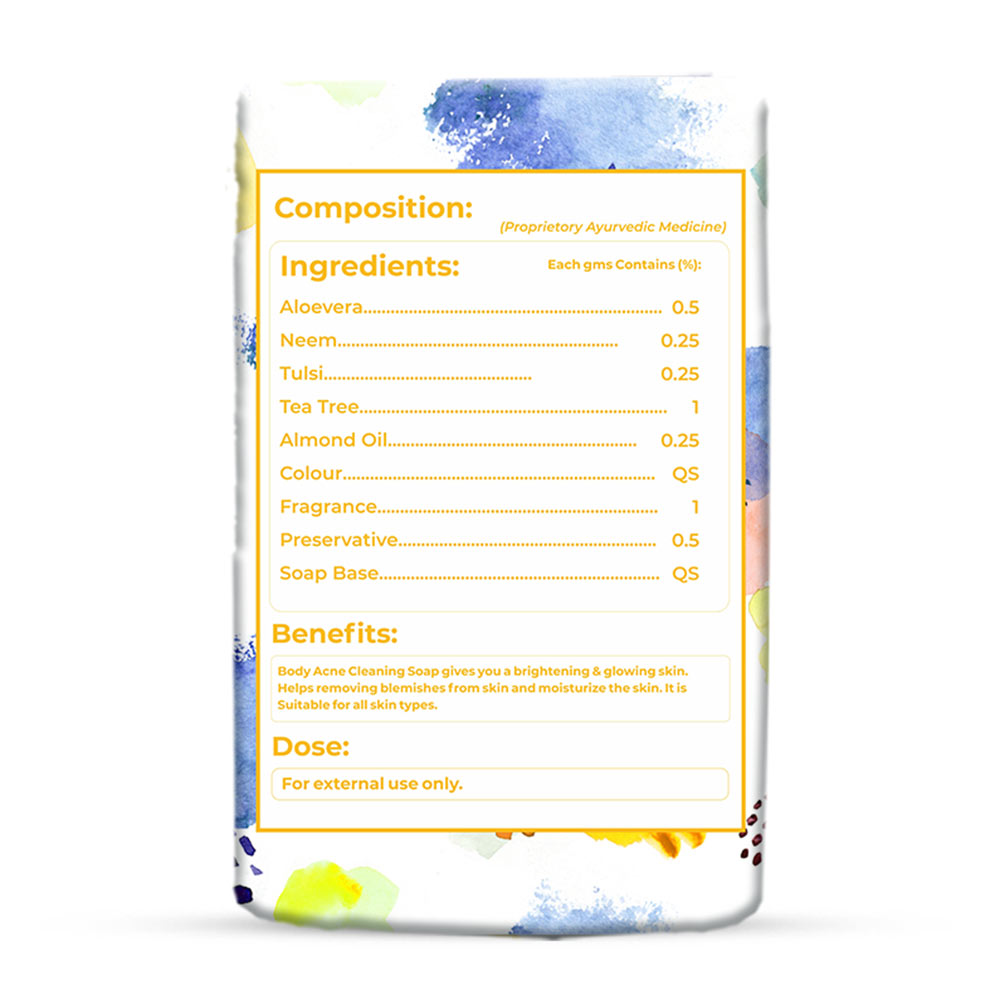 3 - Roopayur Body Acne Cleaning Soap,  75 g  for All Skin Types 