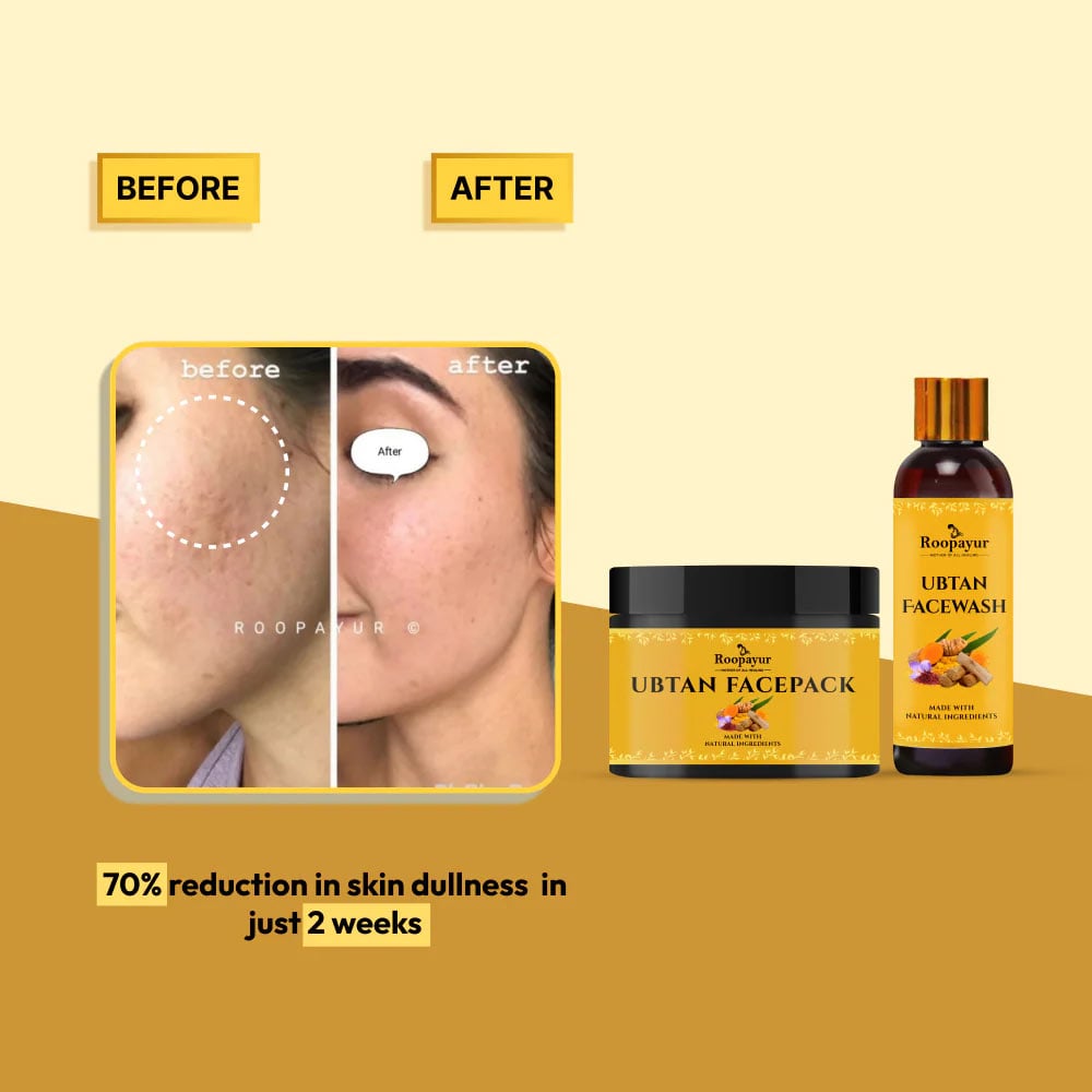 3 - Roopayur Ubtan Combo,  2 Piece(s)/Pack  Ubtan Facepack + Ubtan Face wash 
