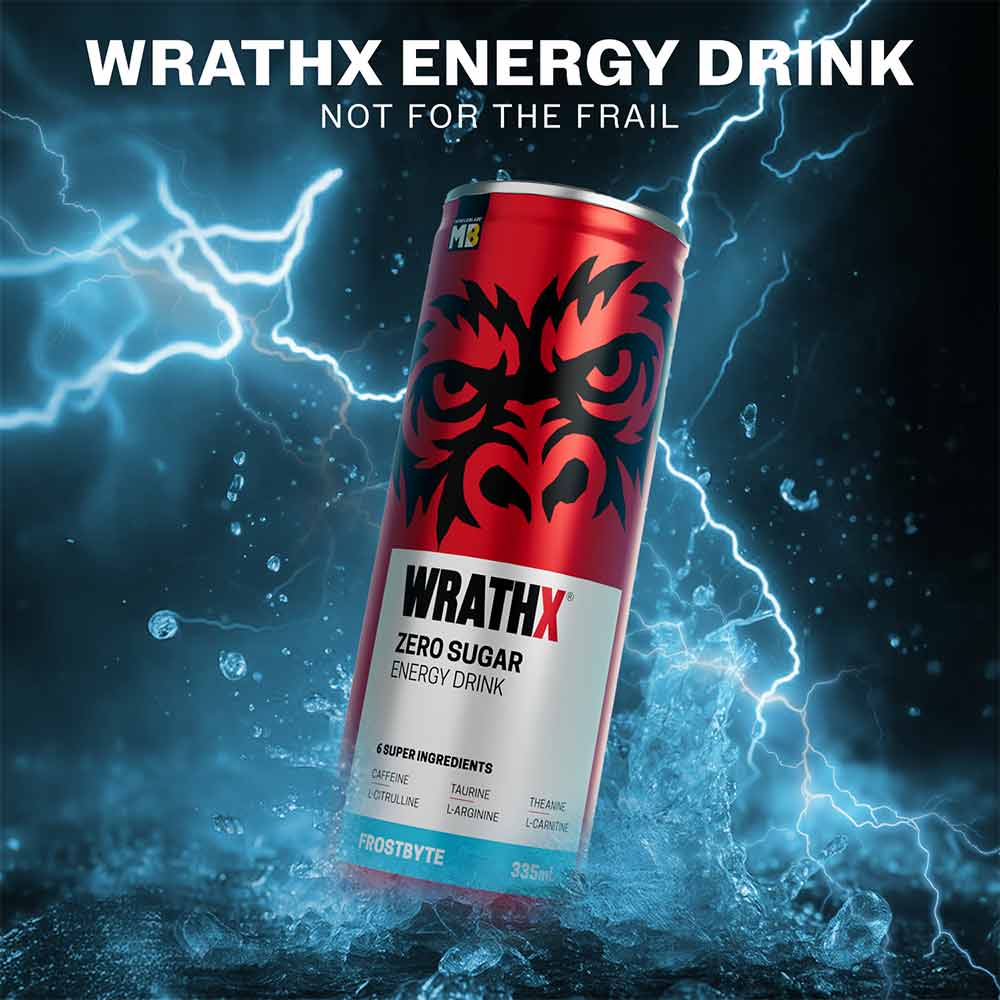 1 - MuscleBlaze WrathX Energy Drink,  335 ml  Frostbyte (Pack of 6)