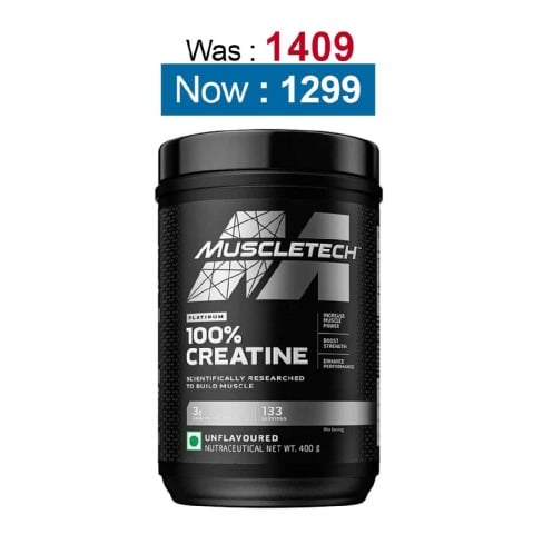 MuscleTech Platinum 100% Creatine,  Unflavoured  0.88 lb 