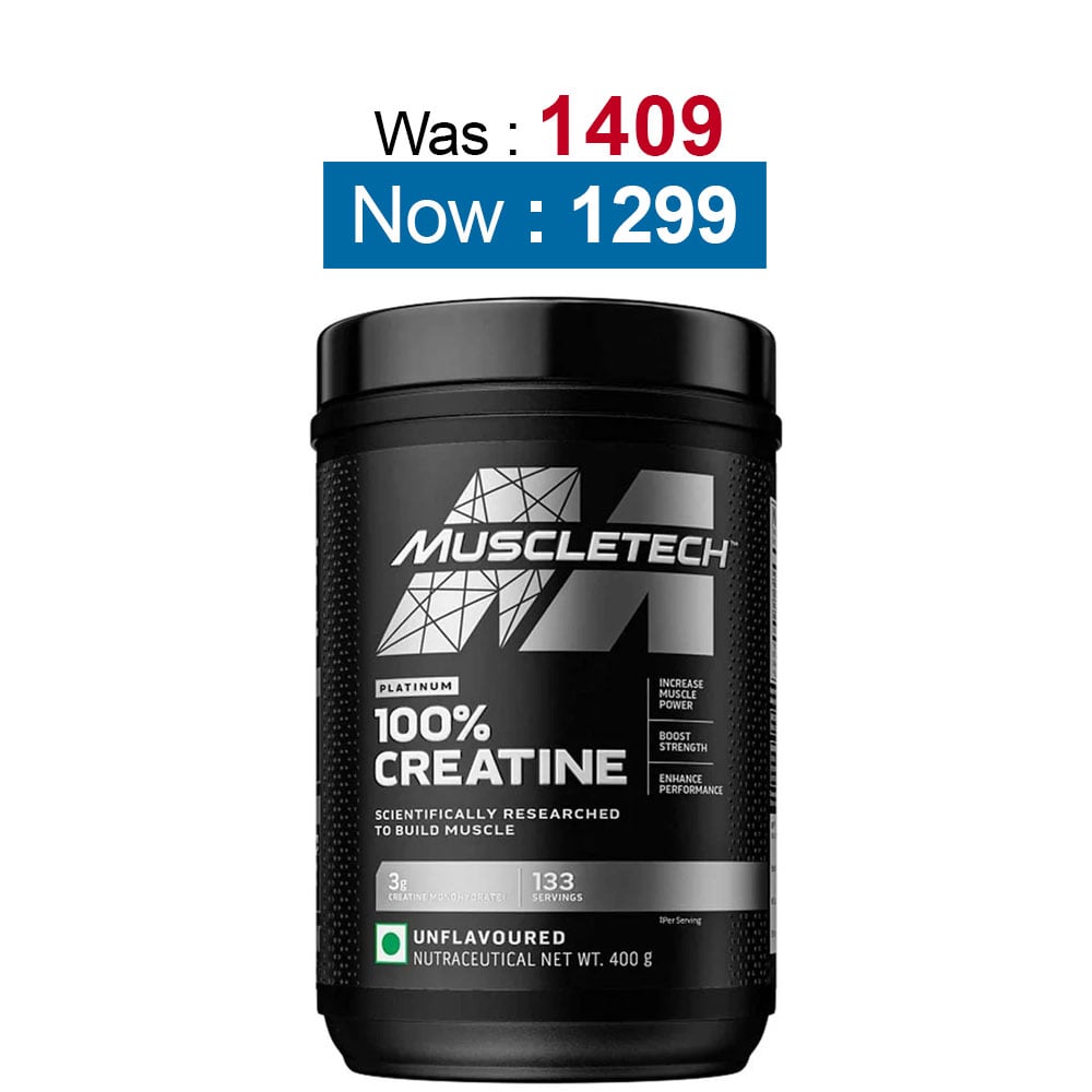 MuscleTech Platinum 100% Creatine,  Unflavoured  0.88 lb 