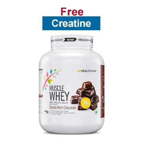 Healthfarm Muscle Whey,  4.4 lb  Double Rich Chocolate 