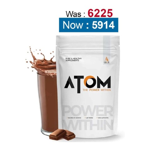 AS-IT-IS Nutrition ATOM 100% Whey Protein Isolate Ultra-Pure,  4.4 lb  Double Rich Chocolate 
