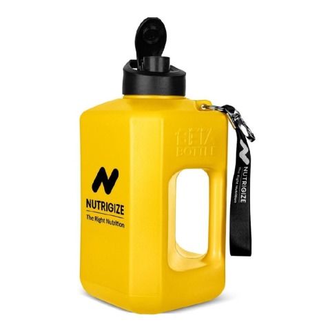 1 - GHC Nutrigize Leakproof Gallon Water Bottle with Handle,  Yellow  2 L 