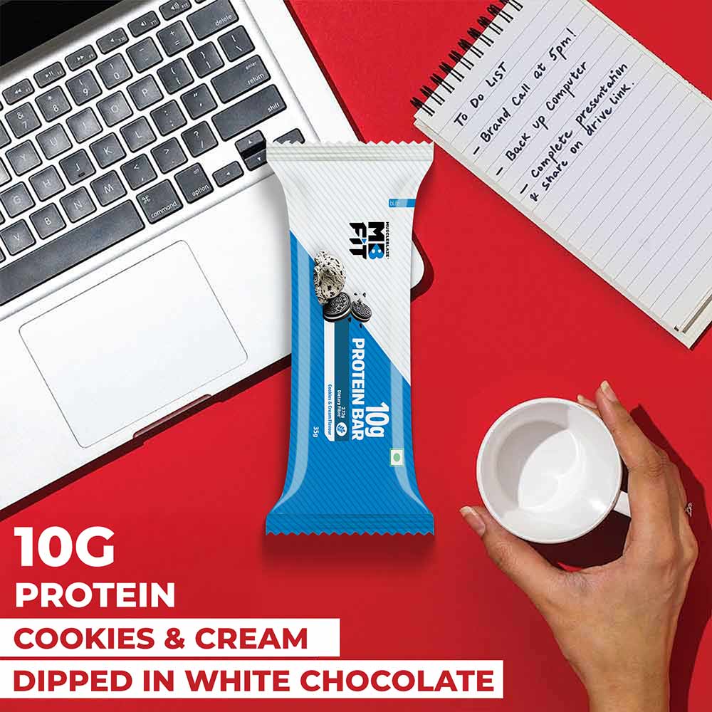 4 - MuscleBlaze Protein Bar (10 gm Protein),  6 bar(s)  Cookies & Cream