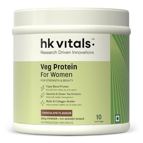 1 - HealthKart HK Vitals Protein for Women,  0.55 lb  Chocolate, 100% VEG 