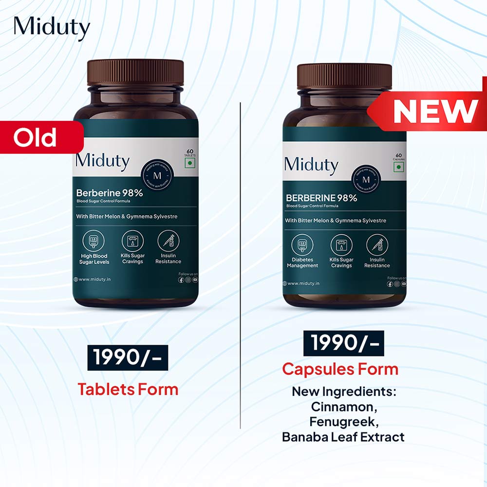 8 - Miduty Berberine Blood Sugar Control,  60 tablet(s) 