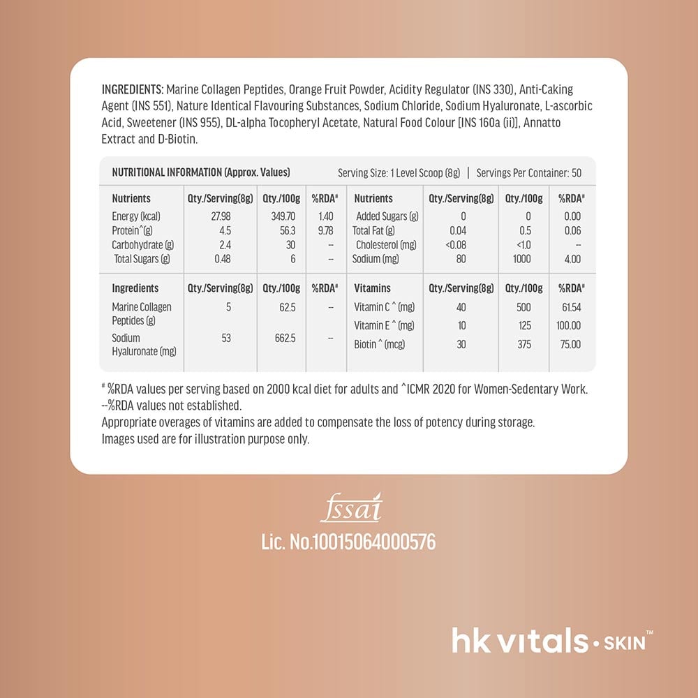 11 - HK Vitals Skin Radiance Collagen,  Marine Collagen  400 g  Mango