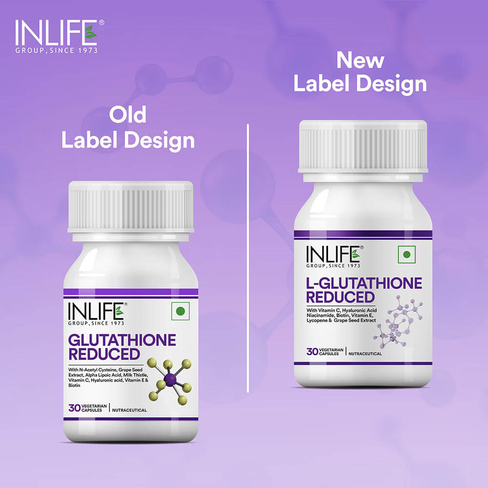 3 - INLIFE Glutathione Reduced with Vitamin C, Milk Thistle,  Unflavoured  30 veggie capsule(s) 