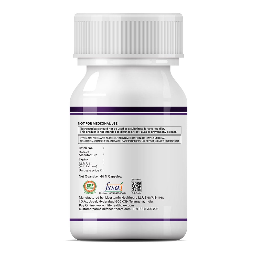 6 - INLIFE Natural Resveratrol 750mg,  60 veggie capsule(s) 