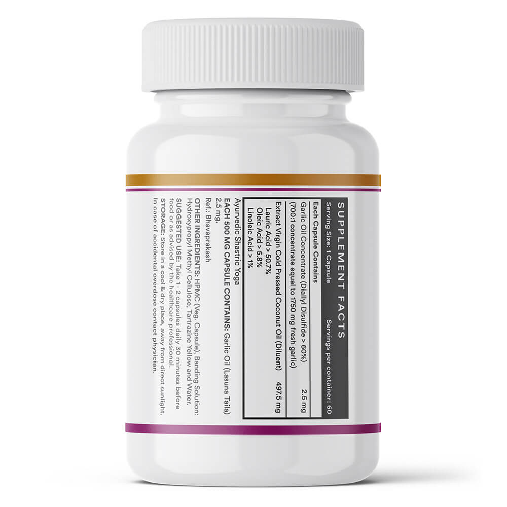 2 - INLIFE Natural Garlic Oil 0.5% with Coconut Oil,  60 veggie capsule(s) 