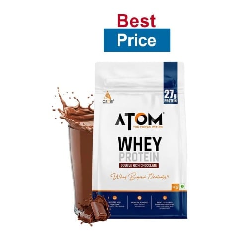 AS-IT-IS Nutrition ATOM Whey Protein with Enzymes,  2.2 lb  Double Rich Chocolate 
