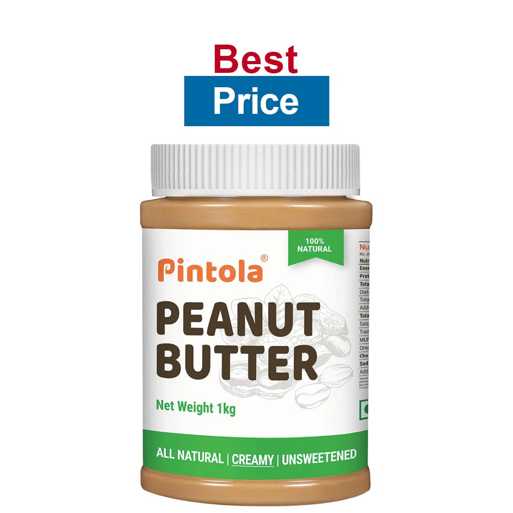 Pintola All Natural Peanut Butter,  1 kg  Creamy 
